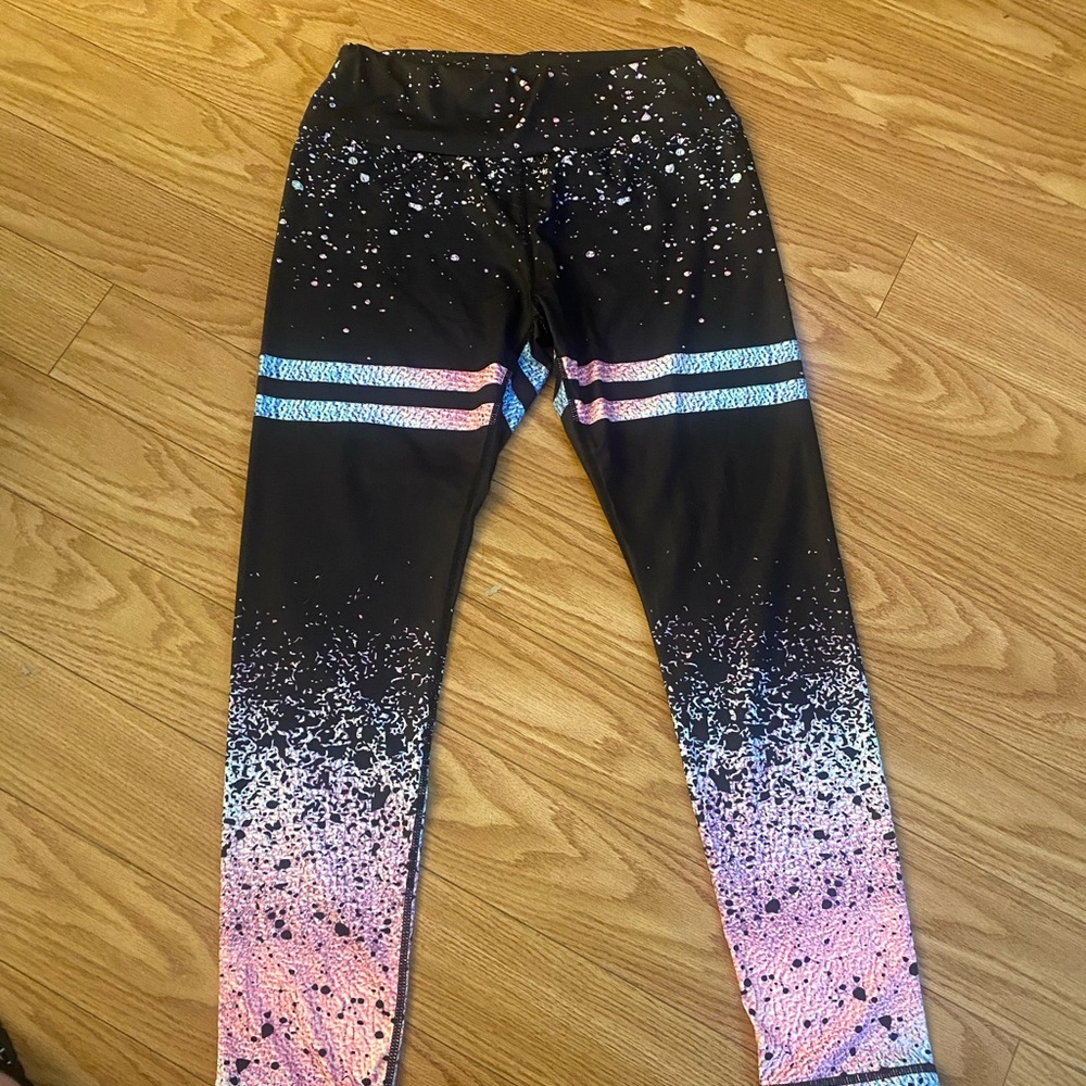 Black, Blue, and Pink Leggings